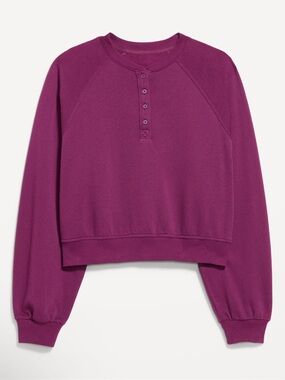 Old Navy SoComfy Oversized Button-Front Sweatshirt, NWT